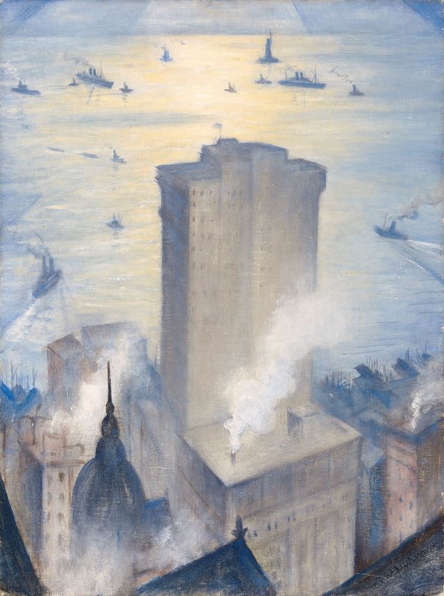 Christopher Richard Wynne Nevinson - The Statue of Liberty from the Railroad Club | MasterArt